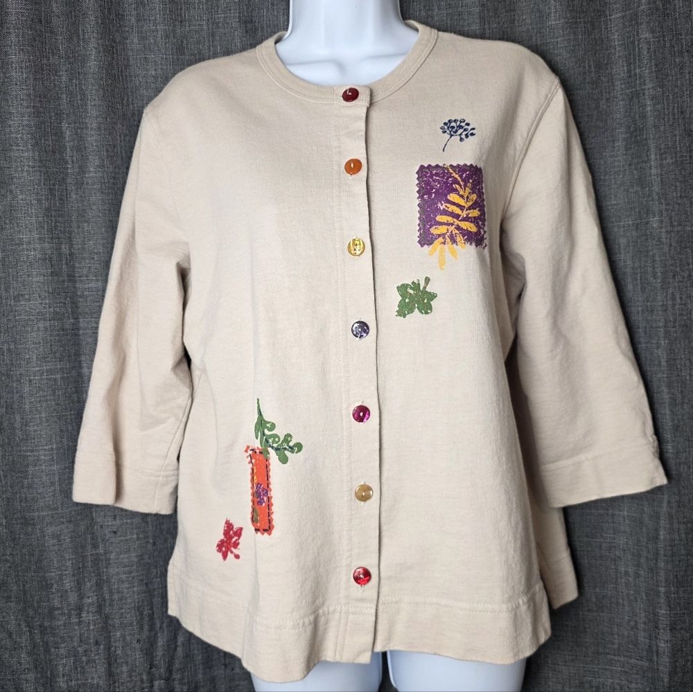 SILVER WEAR Vintage Fall themed Cardigan